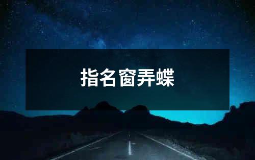 指名窗弄蝶