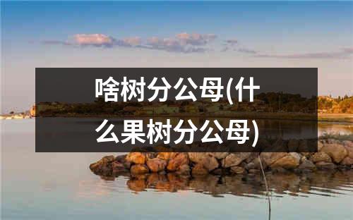 啥树分公母(什么果树分公母)