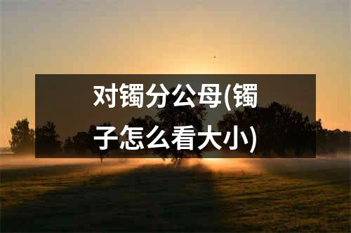 对镯分公母(镯子怎么看大小)