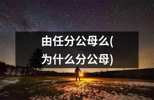 由任分公母么(为什么分公母)