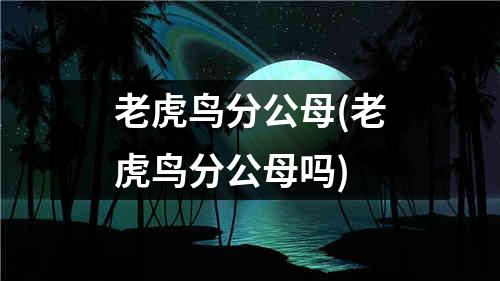 老虎鸟分公母(老虎鸟分公母吗)