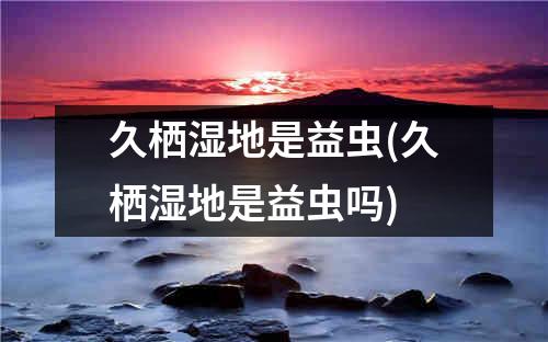 久栖湿地是益虫(久栖湿地是益虫吗)