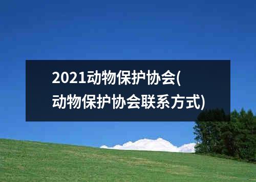 2021动物保护协会(动物保护协会联系方式)