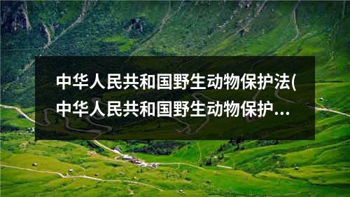 中华人民共和国野生动物保护法(中华人民共和国野生动物保护法2022)