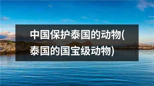 中国保护泰国的动物(泰国的国宝级动物)