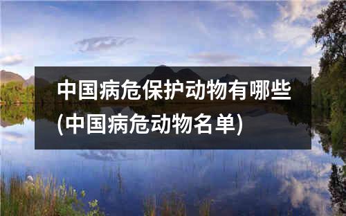 中国病危保护动物有哪些(中国病危动物名单)