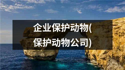 企业保护动物(保护动物公司)