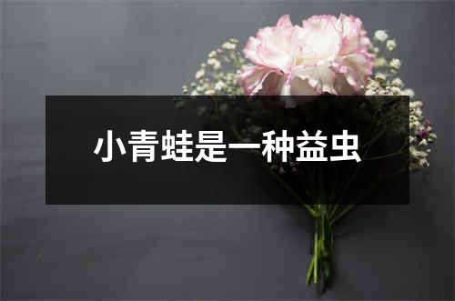 小青蛙是一种益虫