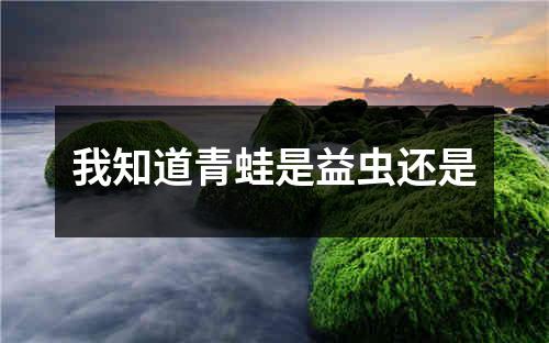 我知道青蛙是益虫还是