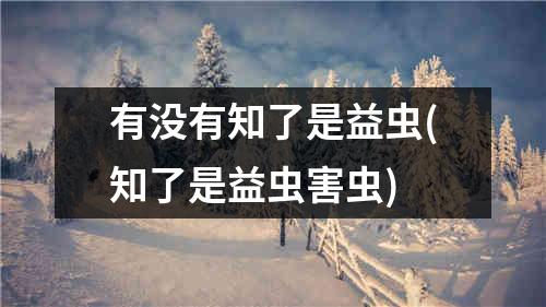 有没有知了是益虫(知了是益虫害虫)