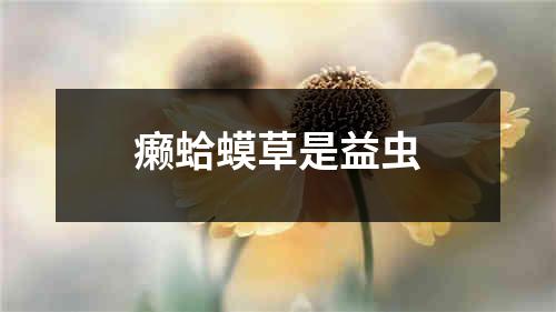 癞蛤蟆草是益虫