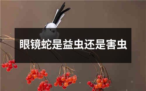 眼镜蛇是益虫还是害虫