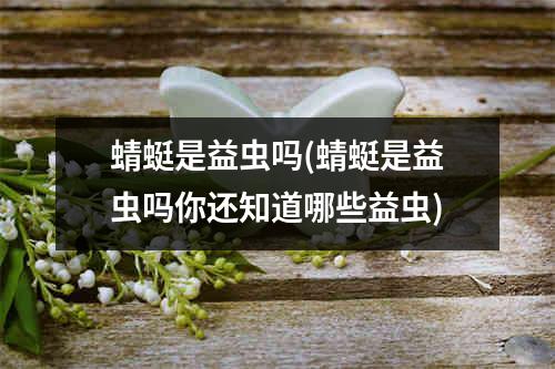 蜻蜓是益虫吗(蜻蜓是益虫吗你还知道哪些益虫)