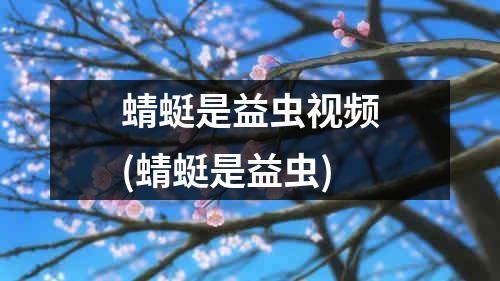 蜻蜓是益虫视频(蜻蜓是益虫)