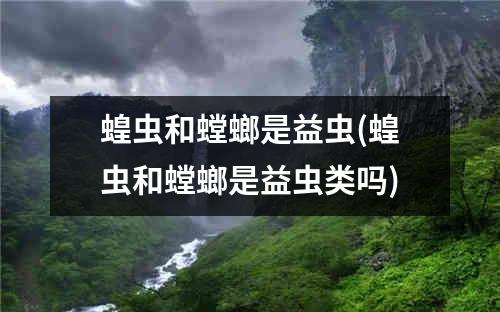 蝗虫和螳螂是益虫(蝗虫和螳螂是益虫类吗)