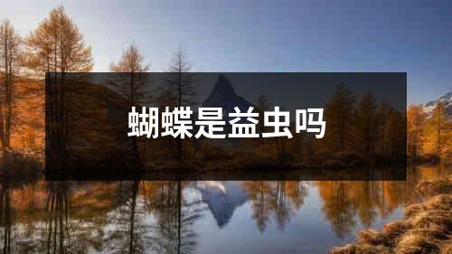 蝴蝶是益虫吗