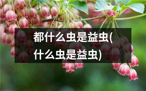 都什么虫是益虫(什么虫是益虫)