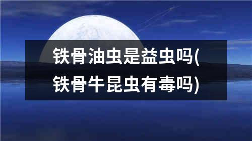 铁骨油虫是益虫吗(铁骨牛昆虫有毒吗)