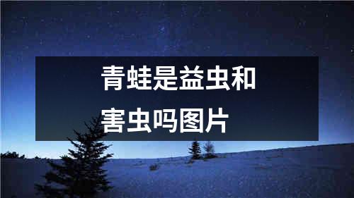 青蛙是益虫和害虫吗图片