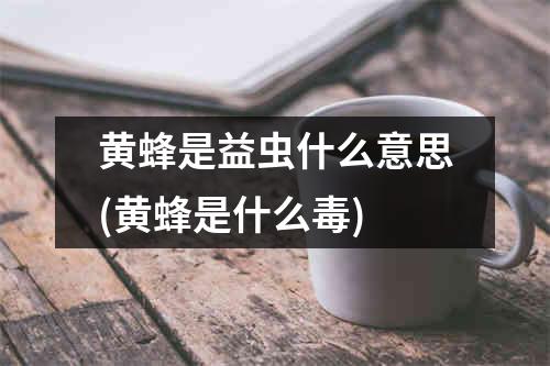 黄蜂是益虫什么意思(黄蜂是什么毒)